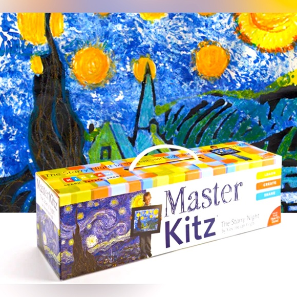NEW NIB MASTER KITZ Art Painting Kit STARRY NIGHT BY vanGogh Kidzaw Rare - Picture 1 of 4